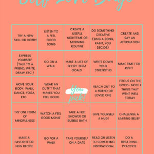 Self-Love Bingo | A Fun & Mindful Self-Care Activity