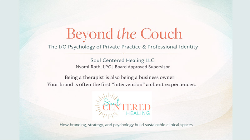 The IO Psychology of Private Practice & Professional Identity course