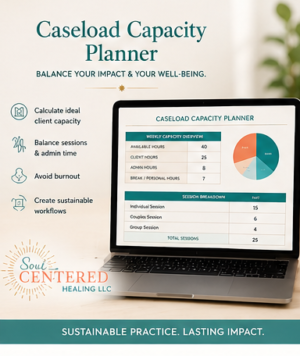 caseload capacity planner | Therapist Tools and Resources